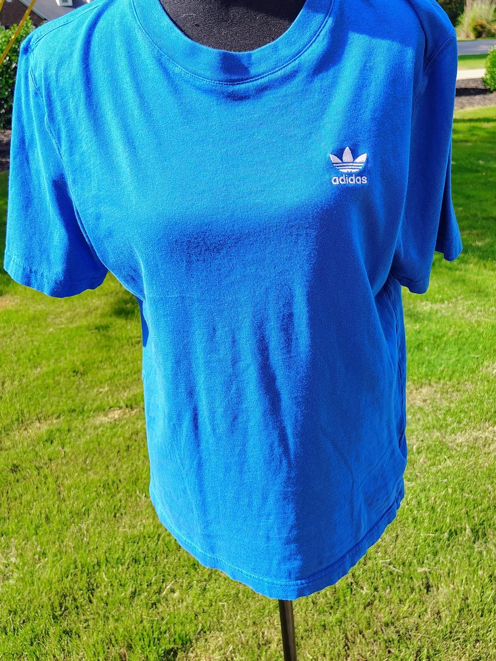 adidas Men’s Bright Blue Trefoil Crew Neck Tee